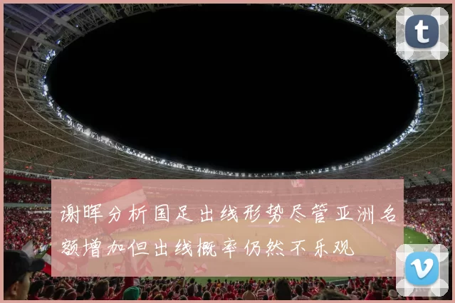 谢晖分析国足出线形势尽管亚洲名额增加但出线概率仍然不乐观